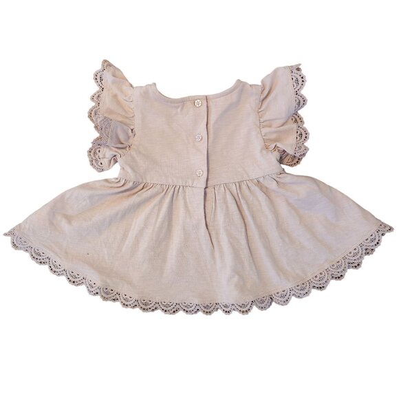 Tommy Bahama Toddler Girls 2T Lace Ruffle Sleeve Dress Pink - Picture 4 of 10